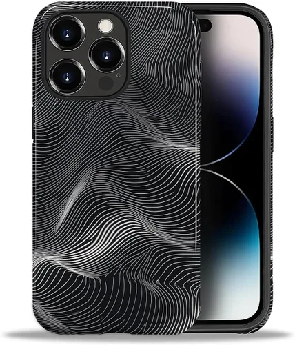 Vista 156 de ZHEGAILIAN Funda para iPhone 11, carcasa dura a prueba de golpes + silicona suave 2 en 1 híbrida, parachoques a prueba de caídas - Vidrio manchado