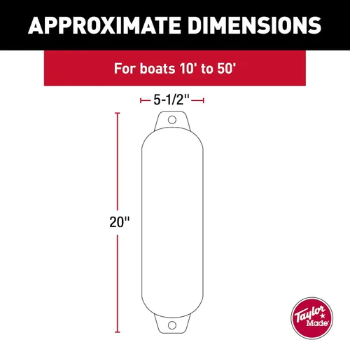 Vista 4 de Taylor Made Products Hull Gard - Guardabarros inflables de vinilo para barcos