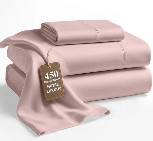 Vista 42 de LANE LINEN - Sábanas tamaño Queen, 450 hilos, 100% algodón, de satén, sábanas refrescantes, suaves y transpirables, con bolsillo profundo, 4 piezas