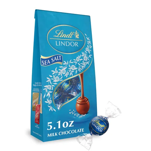 Vista 34 de Lindt Lindor - Trufas de chocolate extra oscuro 60 %, caramelo de chocolate negro con centro de trufa suave y derretida, ideal para regalar, 5.1