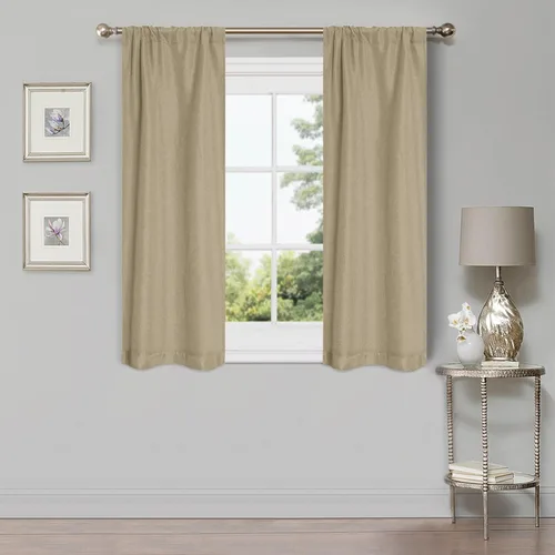 Vista 48 de Superior Linen Semi Blackout Curtains, Room Darkening, Bedroom, Drapes, Kitchen, Living Room Window Accents, Sun Blocking, Grommet Header, Classic