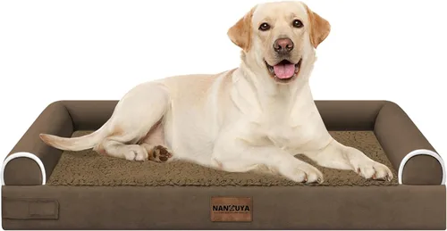 Vista 9 de NANUYA - Cama grande para perros ortopédica lavable: camas con almohada XL para perros grandes, sofá de espuma viscoelástica, impermeable, funda