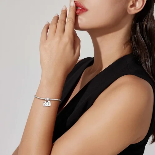 Vista 5 de DALARAN Cuentas de tapón para pulseras de plata de ley 925 con clip espaciador para pulsera