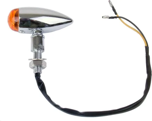 Vista 3 de Chrome Bullet Motorcycle LED Turn Signal Indicators Blinkers with Amber Lens Compatible for 2008 Yamaha FZ6