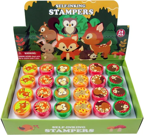 Vista 5 de Tiny Mills - 24 sellos de animales del bosque para niños