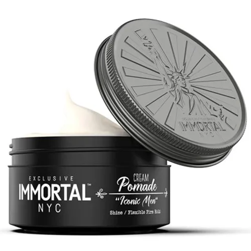Vista 2 de Immortal NYC Ceras para el cabello para hombres – Aventus Extra Strong Hold, cera para el cabello de bajo brillo – Base de agua para hombre, sin