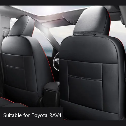 Vista 3 de CocheFamilia Fundas de asiento de automóvil RAV4 de ajuste personalizado para Toyota RAV4 LE selectos 2013 2014 2015 2016 2017 2018