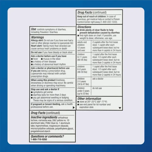 Vista 5 de MAJOR Tabletas de clorhidrato de loperamida antidiarreica, 2 mg – Ayuda a controlar los síntomas de la diarrea – 24 comprimidos (1 paquete)
