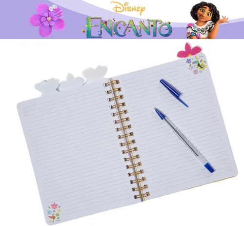 Vista 7 de Disney Encanto - Cuaderno con pestañas encuadernadas, encuadernado en espiral, 96 páginas a rayas, 8 x 7 pulgadas, morado