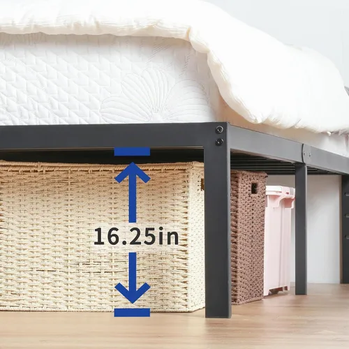 Vista 7 de Olee Sleep Listón de acero resistente de 14 pulgadas / Soporte antideslizante / Montaje fácil / Base del colchón / Estructura de la cama