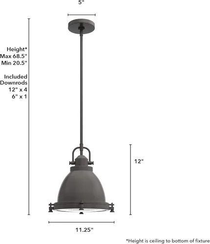 Vista 6 de Hunter Fan Company 19106 Bridgemoor - Colgante de bronce noble