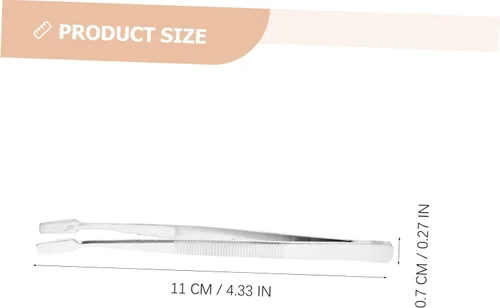 Vista 4 de Juego de pinzas de precisión de punta ancha plana de 4.33 pulgadas, 6 piezas, herramientas de laboratorio para manualidades y uso industrial