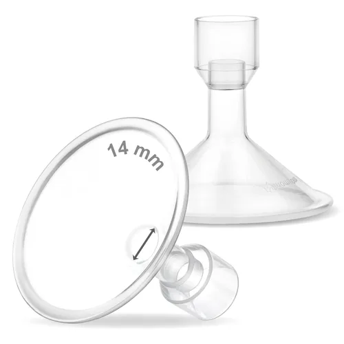 Vista 29 de Maymom MyFit Crater Series - Protector de pecho pequeño de 0.394 in con diseño de dos piezas compatible con piezas de bomba Medela; reemplazo