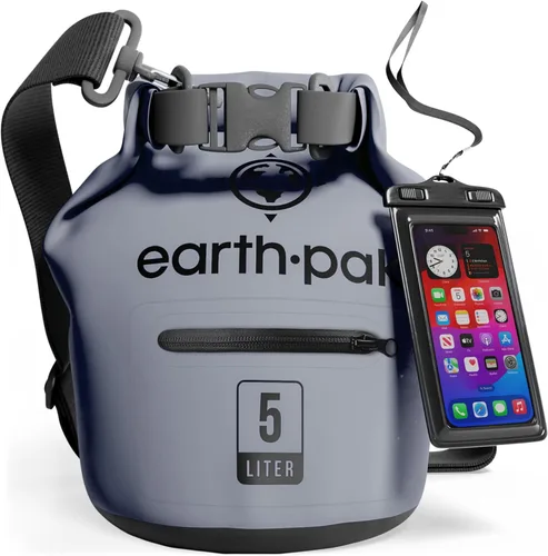 Vista 9 de Earth Pak Bolsa seca impermeable con bolsillo con cremallera, mochila impermeable para mantener el equipo seco