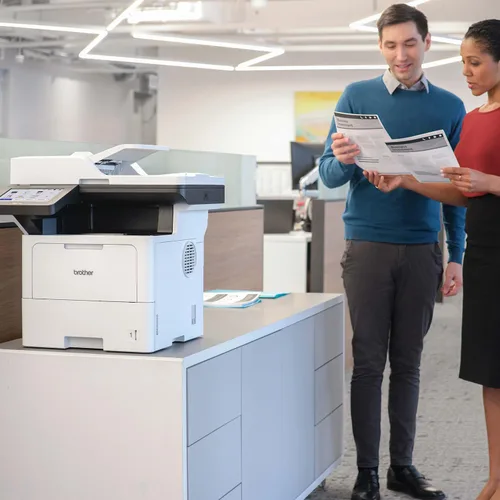 Vista 4 de Brother MFC-L6810DW Impresora láser monocromática empresarial todo en uno, gran capacidad de papel, redes inalámbricas, funciones de seguridad