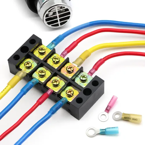 Vista 5 de 90 piezas de conectores de cables termorretráctiles eléctricos - Kit de Oiojuct para alambres marinos y automotrices, surtido de terminales