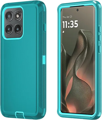 Vista 7 de Qinmay Funda para teléfono Motorola Moto Edge 5G 2026, color negro y gris NegroGris