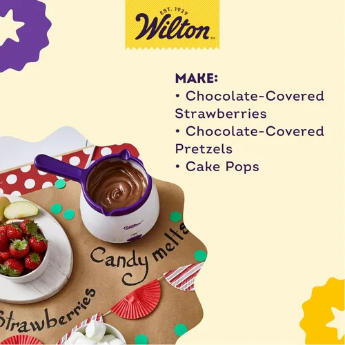 Vista 5 de Wilton Candy Melts Olla para Derretir, Perfecta para Fresas y Cakepops, Capacidad de 2.5 Tazas, el Empaque Puede Variar