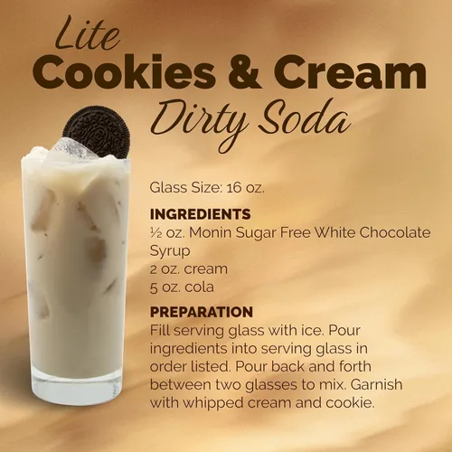 Vista 5 de Monin Jarabe de chocolate blanco sin azúcar, 25.4 fl oz