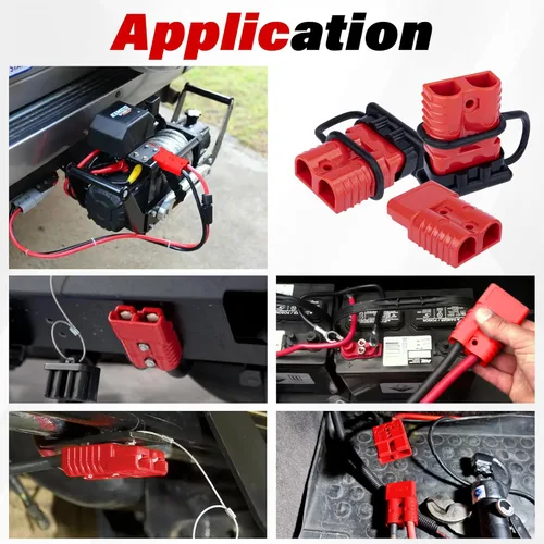 Vista 6 de BFXM Anderson - Conector de 2 piezas, baterías de 175 amperios y 12 V, kit de enchufe de conexión/desconexión rápida, conectores para cables de 1/0