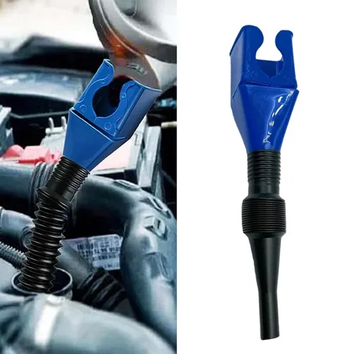 Vista 7 de 5 embudos automotrices multiusos, embudo flexible de plástico para automóviles y motocicletas, embudo de combustible de boca ancha con asa, aceite