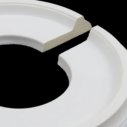 Vista 7 de Semetall Medallón de techo de poliuretano de iluminación, medallón de techo blanco de 10 pulgadas para accesorios de iluminación, ventiladores