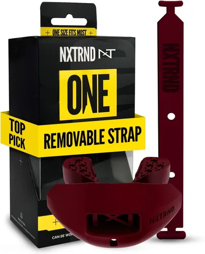 Vista 152 de Nxtrnd One Protector Bucal de Fútbol Americano, Correa Incluida, Se Adapta a Adultos y Jóvenes (Negro)