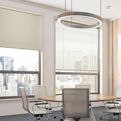 Vista 2 de Persianas horizontales sin cordón de aluminio de 1 pulgada para ventana, persianas personalizadas para oscurecer la habitación, persianas