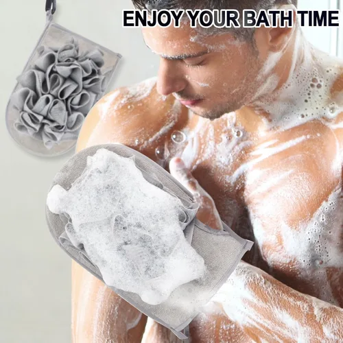 Vista 5 de Nueva actualización: 2 paquetes de esponjas de baño extra grandes, esponja para el cuerpo, esponja para limpieza de puf de ducha, esponja de uso