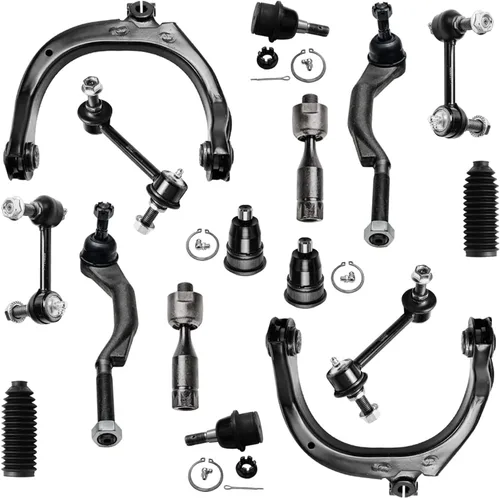 Vista 100 de Detroit Axle - Kit de suspensión RWD Front End de 16 piezas para Chrysler 300 Dodge Charger Challenger 11-14, 6 brazos de control, 4 barras