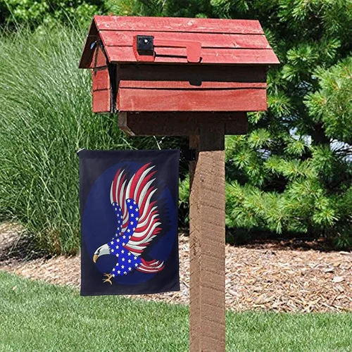 Vista 5 de Bandera de jardín personalizada, decoración de banderas de patio, añade tu propia imagen/texto, pancarta de césped de casa de doble cara, decoración