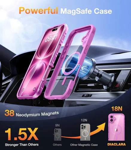 Vista 446 de DIACLARA - Funda transparente compatible con iPhone XR 6.1 pulgadas 2018