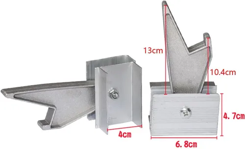 Vista 2 de KLKCMS 2 cerraduras de escalera de extensión de aluminio, kit de bloqueo de peldaño de repuesto, piezas de escalera de extensión, accesorios