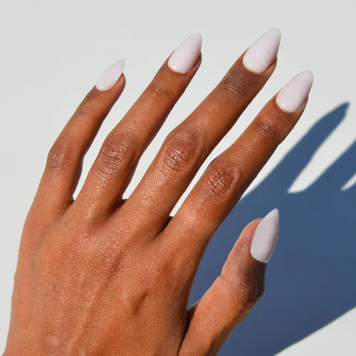 Vista 13 de Glamnetic Uñas postizas a presión – Uñas postizas redondas supercortas, uñas neutras nude, con punta francesa inversa dorada, lujo silencioso, 12