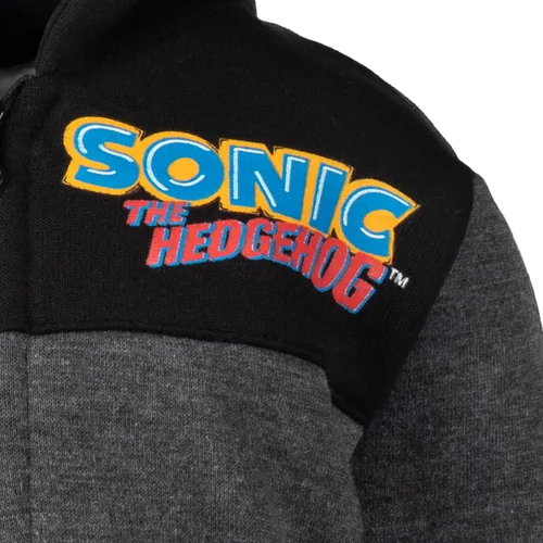 Vista 5 de SEGA Sonic the Hedgehog - Sudadera con capucha de forro polar con media cremallera para niños pequeños a grandes