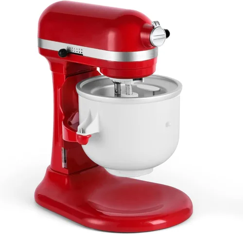 Vista 3 de Accesorio para máquina de helados para batidora de pie Kitchenaid, yogur helado de 2 cuartos de galón, máquina de helado y sorbete, se adapta a