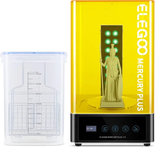 ELEGOO Mercury Plus 2.0 - Máquina grande de lavado y curado para modelos de impresión 3D LCD/SLA/DLP, caja de curado con plato giratorio de curado y