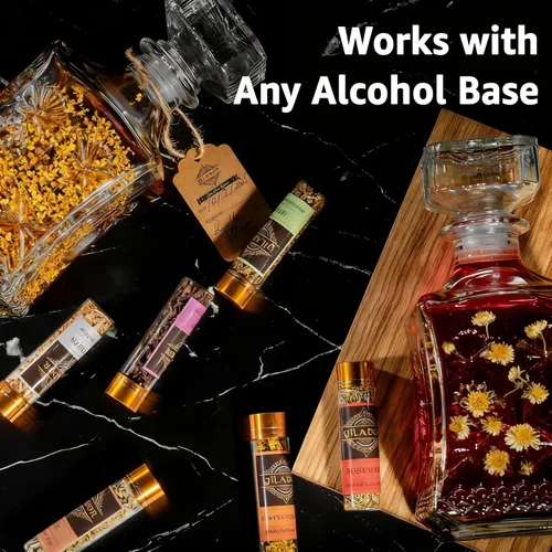Vista 8 de Kit de infusión de alcohol para infusión de whisky, bourbon, ginebra, vodka, tequila, ron – Haz tus propios licores saborizados con 12 ingredientes