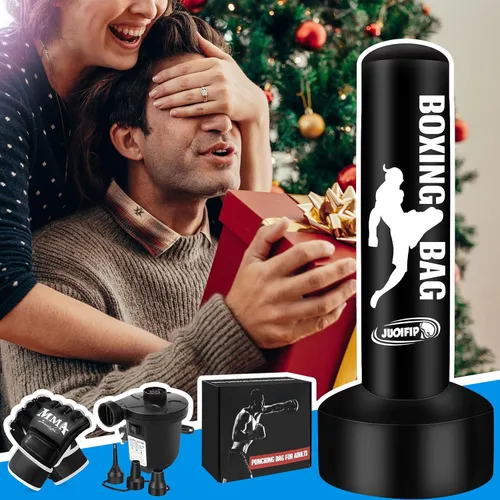 Vista 7 de Standing Punching Bag for Adults with Pump and Gloves, 69'' Kick Boxing Bag with Stand Inflatable Freestanding Heavy Bag Kicking Bag for Training