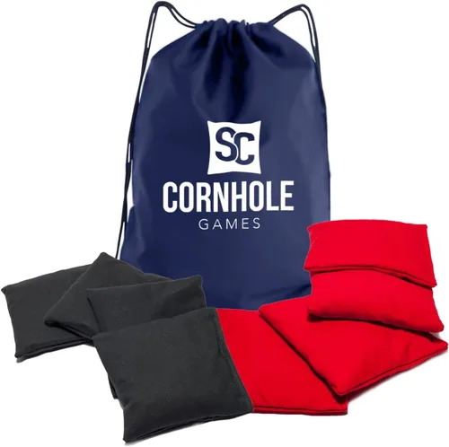 Vista 25 de Bolsas de cornhole resistentes al clima (juego de 8) - Tamaño/peso profesional de regulación (16 oz) - Uso en tableros de cornhole profesionales