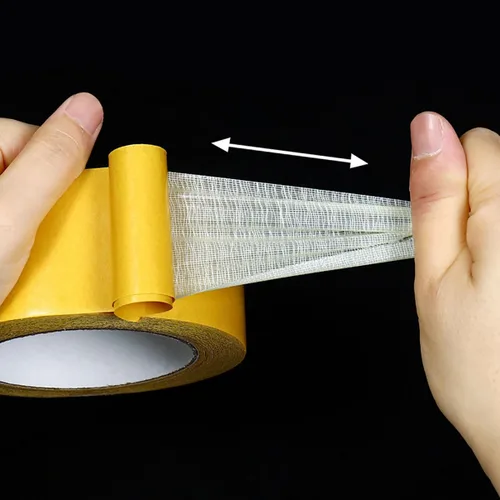 Vista 4 de Cinta adhesiva de tela de doble cara, cinta de malla de fibra de vidrio multiusos, cinta de montaje súper adhesiva de doble cara, alta viscosidad