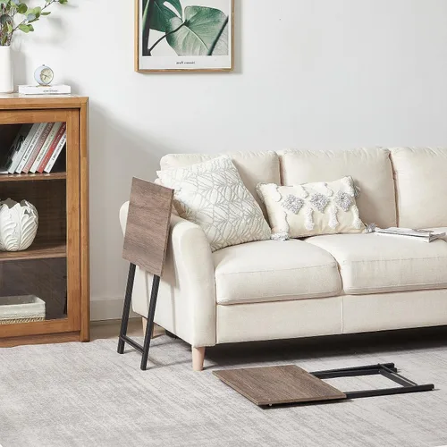 Vista 10 de VECELO Bandeja plegable de TV para comer, juego de 2, mesa portátil para cena/merienda con portavasos para sofá, sala de estar y espacio pequeño