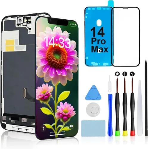Vista 24 de Brinonac para iPhone 6, pantalla de repuesto negra, digitalizador LCD táctil, montaje completo con cámara frontal, sensor de proximidad, altavoz