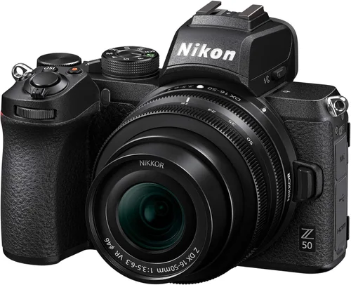 Vista 5 de Nikon Z 50 con lente de zoom gran angular Cámara compacta sin espejo para fotos/vídeos con lente de 16-50mm Modelo Nikon USA