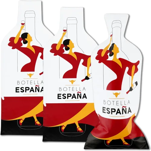 Vista 10 de JIMMY THE FOX Reusable Wine Bags for Travel 3-Pack Durable Triple-Layer Bottle Protector Sleeve Leak-Proof & Impact-Resistant Airplane &