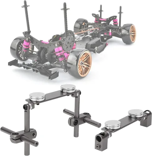 Vista 5 de Milltrip Soportes magnéticos para el cuerpo RC, montaje magnético de carrocería, kit de montaje de carcasa magnética de aluminio, soporte de poste