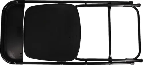 Vista 2 de BTEXPERT Juego de mesa plegable de 5 piezas, portátil y silla, mesa cuadrada de plástico de granito blanco de 34 pulgadas, 4 sillas negras