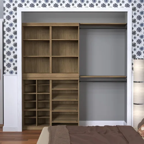 Vista 6 de ClosetMaid Kit de estante de almacenamiento modular y barra colgante, arena