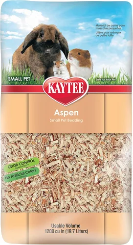 Kaytee Aspen - Ropa de cama para mascotas para conejillos de indias, conejos, hámsters, jerbos y chinchillas, 19.7 litros