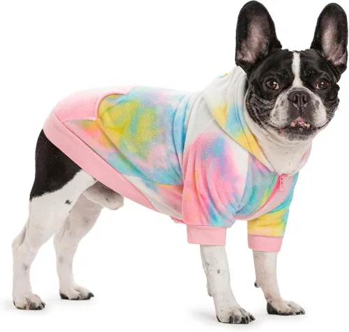 Vista 15 de Ropa de bulldog francés de camuflaje con capucha para perros pequeños, cachorros, chihuahua, abrigo, sudadera con capucha para mascotas, gatos